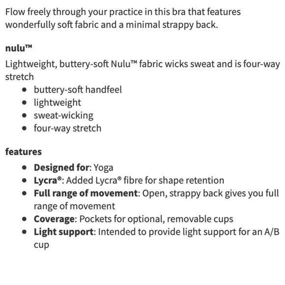 Lululemon Calm Within Bra Size 8 - Picture 5 of 5